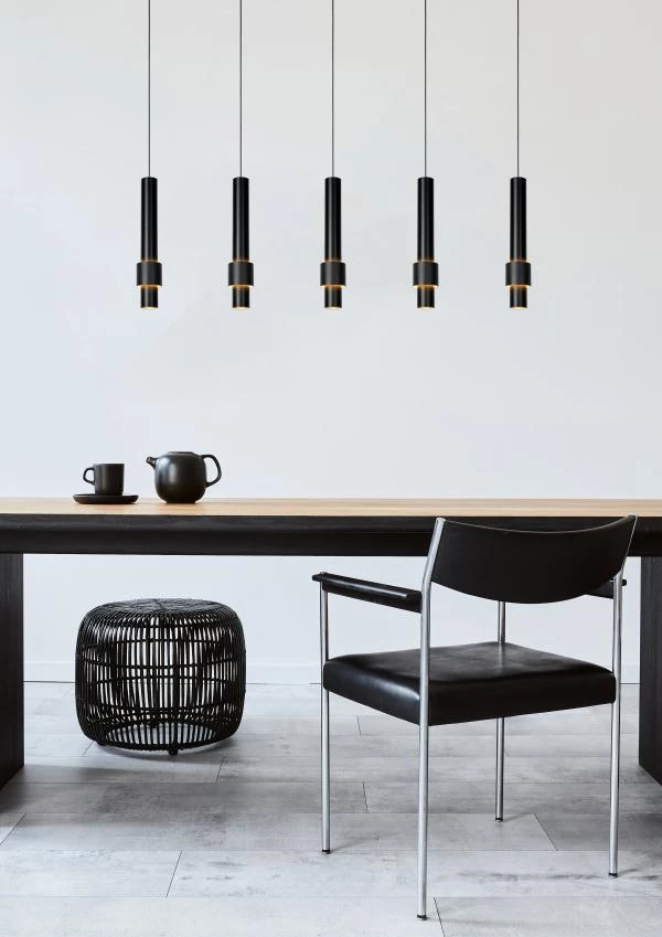 Lucide MARGARY - Pendant light - LED Dim. - 5x4,2W 2700K - Black - atmosphere 1